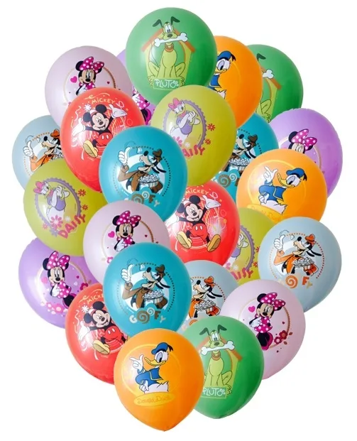 М 12"/30см  Пастель+Декоратор (шелк) 1 ст. 4 цв. Дисней: Цветной Герои / уп. 25 шт.