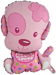 F 28"/71 см. Маленький щенок, розовой  / 1 шт./ (Китай)