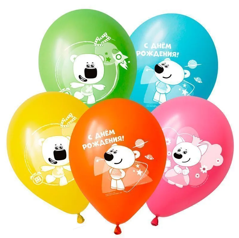 D 12"/30см СДР Ми-ми-мишки новенькие, Ассорти Пастель, /50 шт./(Вьетнам)