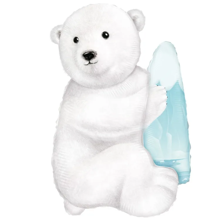 F 35''/89 см Медведь полярный белый, 1 шт. (Китай)