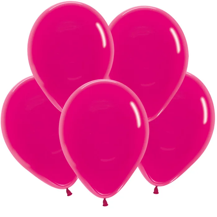 S Кристал 5"/13см Тёмно-Розовый / Fuchsia / 100 шт. / (Колумбия)