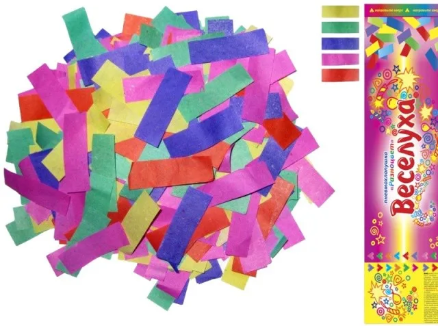 Пневмохлопушка Разноцвет 60 см.  / Веселуха