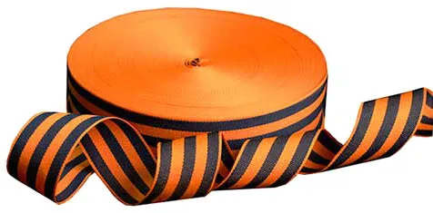 Лента текстильная Георгиевская (жаккард) 3,5 см*100 м / 1 рулон /