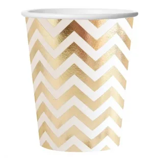 Стаканы 180 мл. "Зигзаг Золотой"/ набор 6 шт./ (Китай)