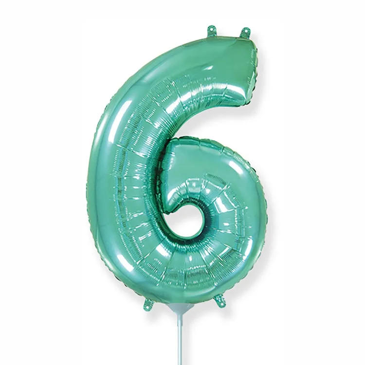 И 16"/41 см  Цифры "6" Turquoise / 1 шт. / Испания