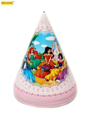 Колпак 16см. (6 шт. с хэдером) Принцессы