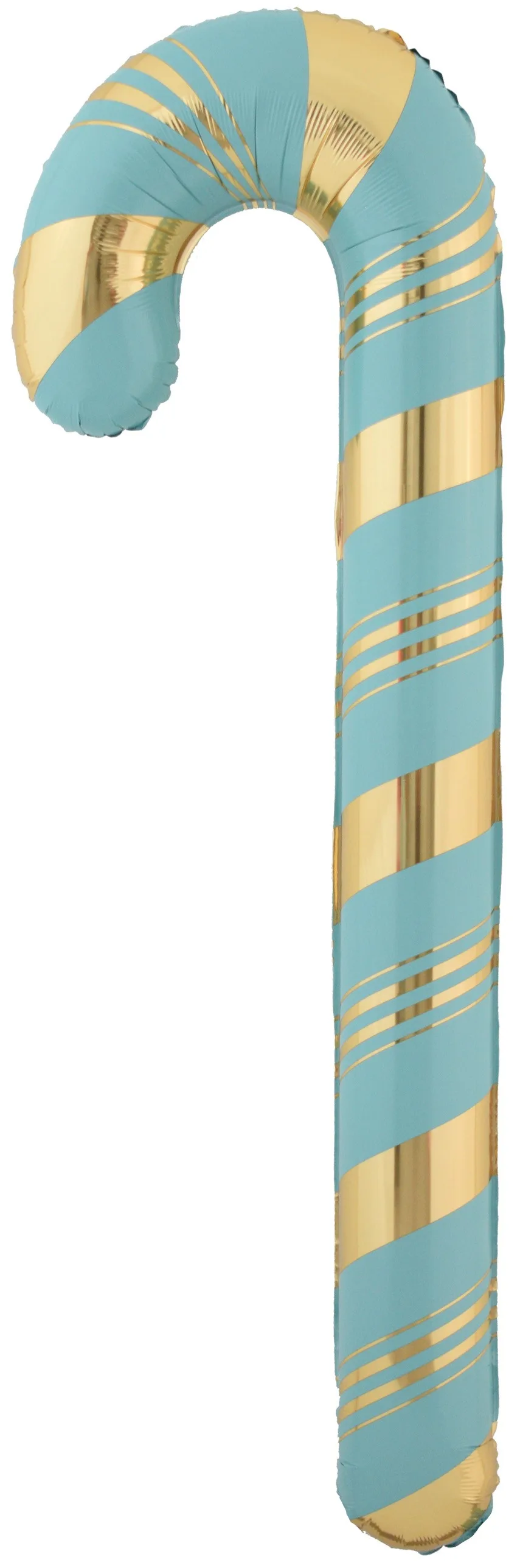 F 29"/74см Леденец трость (надув воздухом), Голубой/Золото, 1 шт.(Китай)