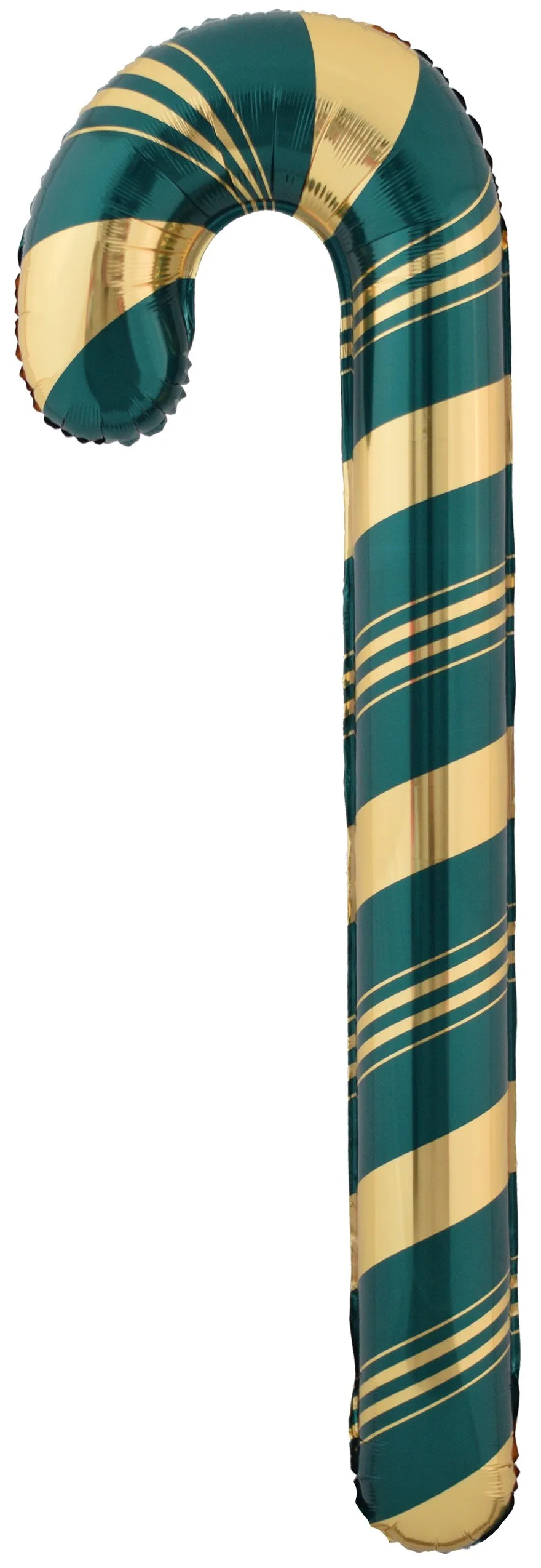 F 59"/150 см Леденец трость (надув воздухом), Зеленый/Золото, 1 шт.(Китай)