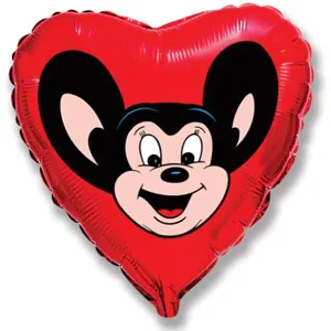 И 18 Сердце  Мощный мышонок, красный/ 1 шт / (Испания)