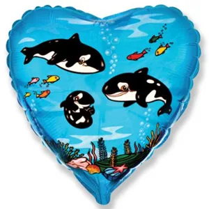 И 18 Сердце Киты, синий / 1 шт / (Испания)