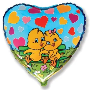 И 18 Сердце Два цыпленка с сердечками1 шт / (Испания)