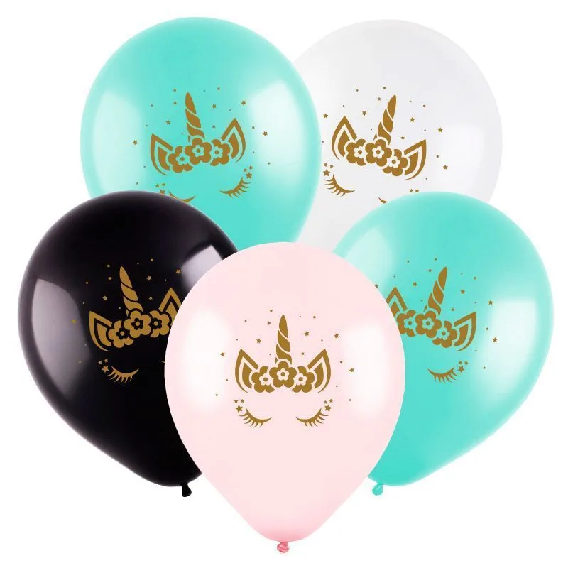 Т 12" Глазки единорога ,Ассорти,  Пастель 2 ст. / уп. 100 шт. / Турция