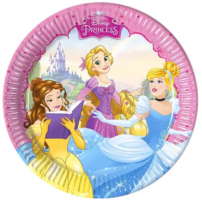 Тарелка 20 см "Принцессы" / набор 8 шт. /