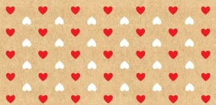 Конверты для денег, Множество сердец, Крафт, 10 шт.