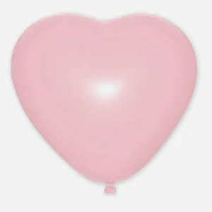 М 15"/38см Сердце Пастель PINK /50шт /(Мексика)