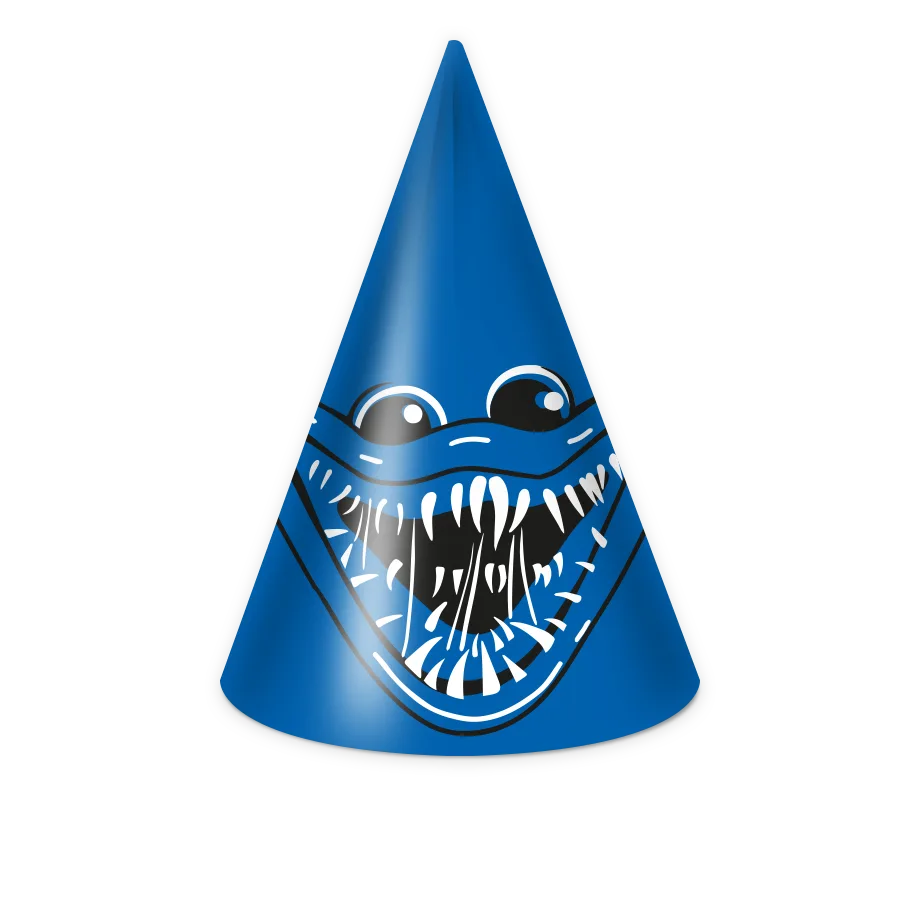 Колпаки, Зубастики, Синий, 6 шт.