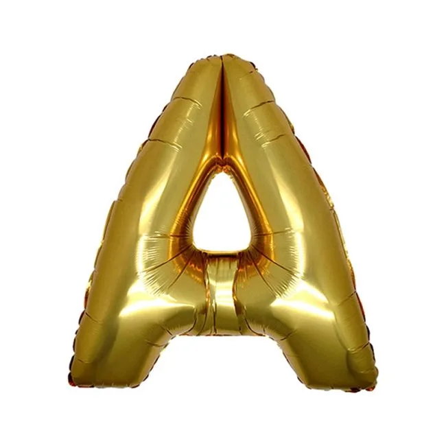 G 40''/102 см Буква, "А", Золото, 1 шт.(Италия)