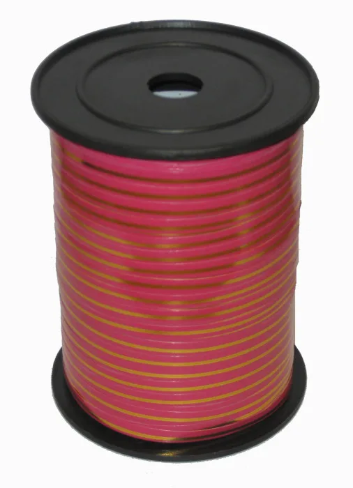 Лента с Золотой полоской	бобина 0,5 см / 250 м Малиновая