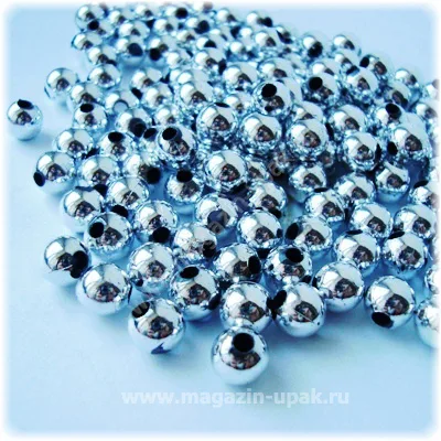Жемчуг 8мм серебро, 144 шт.