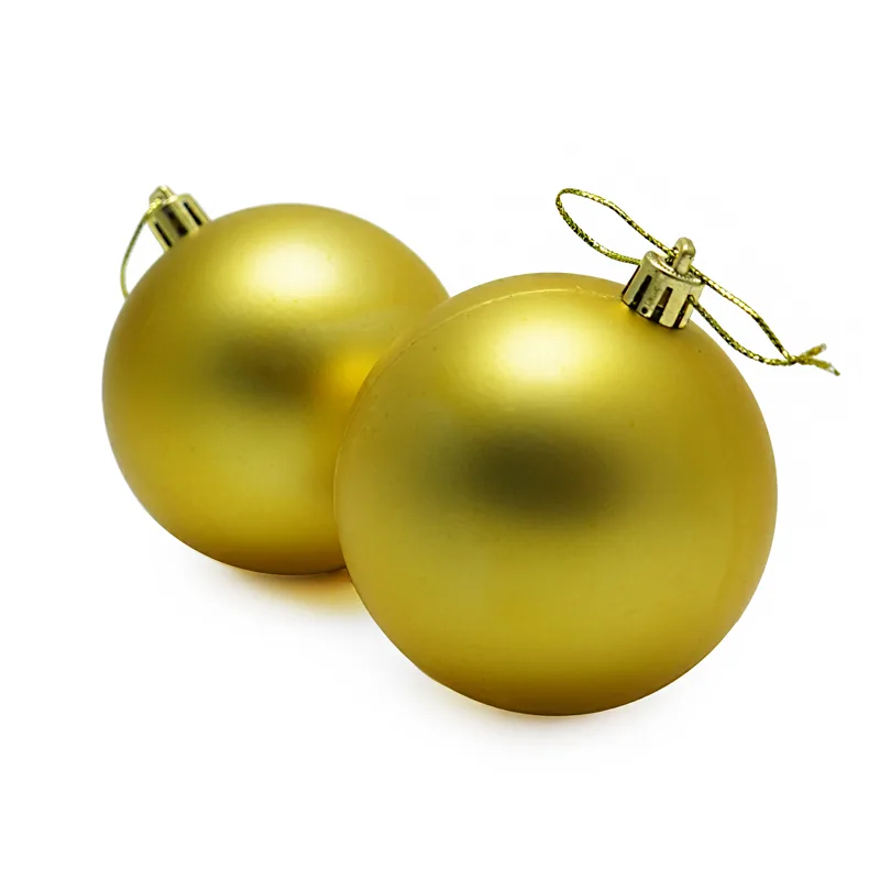 Новогодние шары Золото матовые УЦЕНКА 10 см/ 2 шт