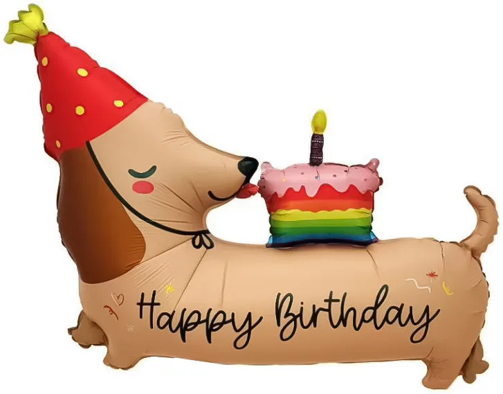 F 37"/94см Таксик с кексиком, 1 шт.(Китай)