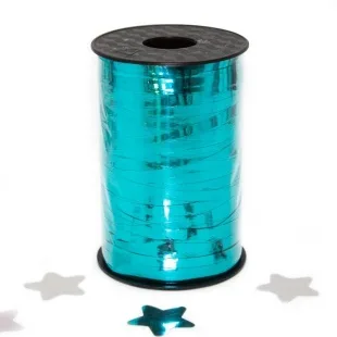 Лента Металлик (0,5 см*250 м) Морская лазурь/ (Китай)