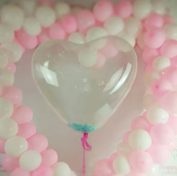 Т 12"/30см Сердца, Прозрачный, 100 шт./ (Турция)
