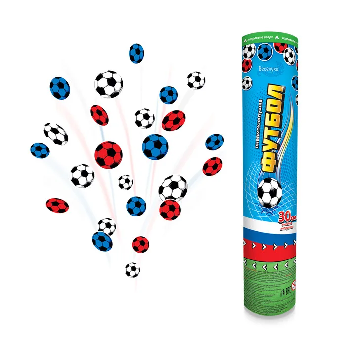 Пневмохлопушка 30 см. "Футбол" / 1 шт./(Китай)