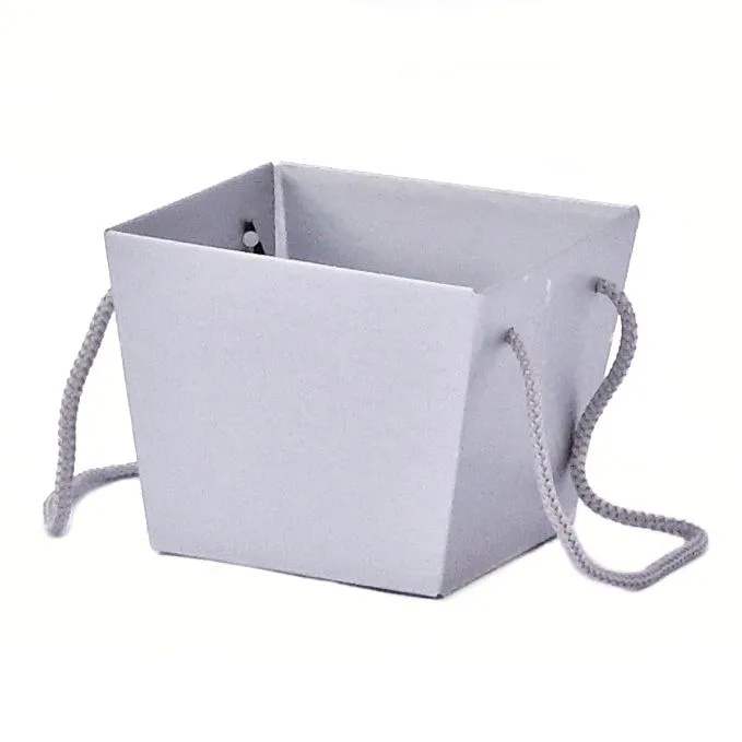 Кашпо для цветов "Премиум" перламутр серебро 11,8*15,4*,12,5 см (Россия)