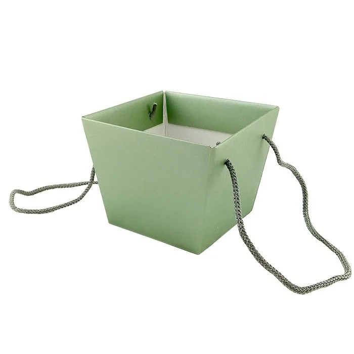 Кашпо для цветов "Премиум" перламутр зеленый 11,8*15,4*,12,5 см (Россия)