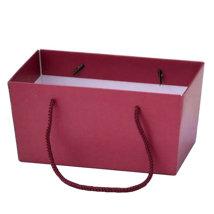 Кашпо для цветов "Премиум" Миди перламутр красный 25,5*14,7*12,5 см (Россия)