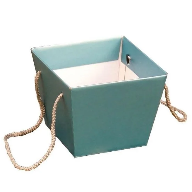 Кашпо для цветов "Премиум" перламутр сине-голубой 11,8*15,4*,12,5 см (Россия)