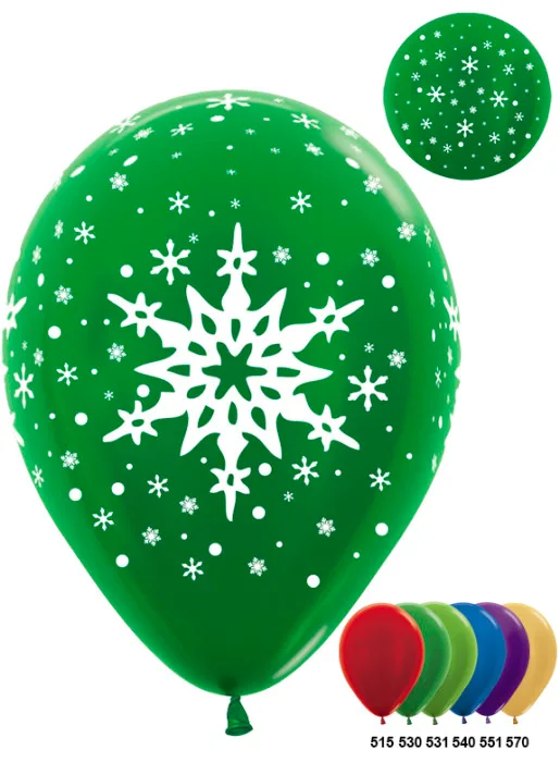 S 12 Большая Снежинка, Ассорти Металлик/ 100 шт. / (Колумбия)