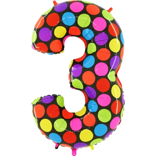 G 40"/102см Цифра "3" супер яркий / Three / 1 шт / (Италия)