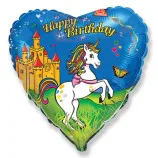 И 18 Сердце Единорог С Днем Рождения / 1 шт / (Испания)