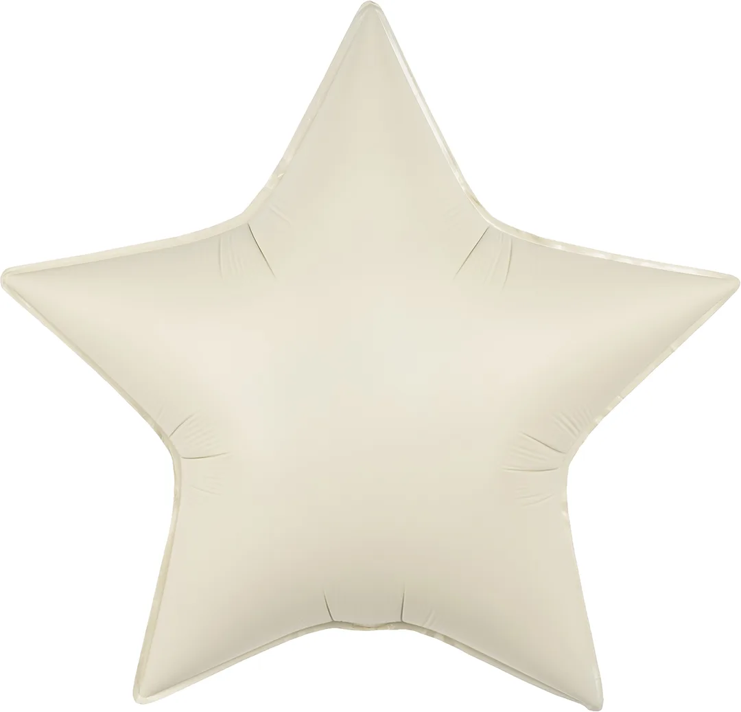 К 30"/76см Звезда Кремовый, Сатин, 1 шт. в уп.(Китай)