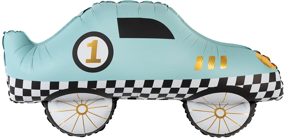 F 30"76см Гоночная машинка, Голубой, Сатин, 1 шт.(Китай)