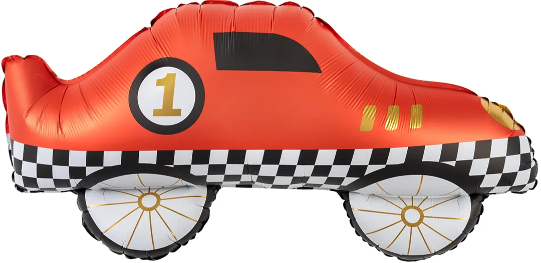 F 30"76см Гоночная машинка, Красный, Сатин, 1 шт.(Китай)