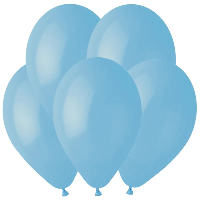 G 5"/12,5см. Нежно-голубой, Пастель. 100 шт./(Италия)