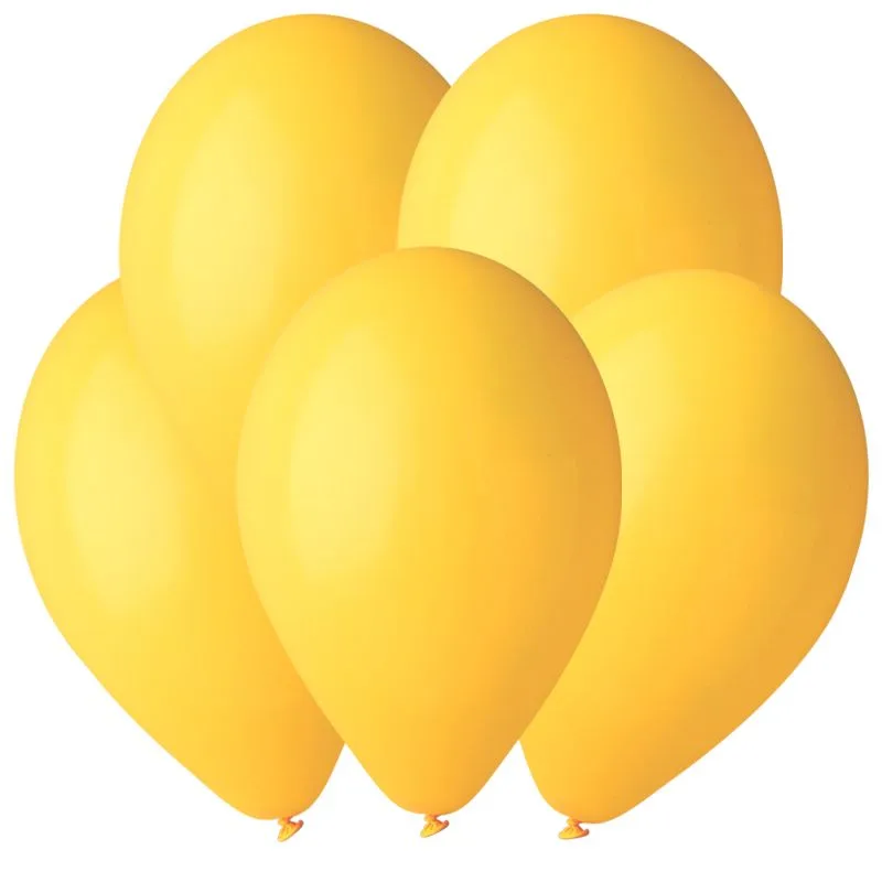 G 10"/25см. Желтый, Пастель. 100 шт./(Италия)