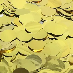 Конфетти фольга, Кружки, Золото, 50 гр.