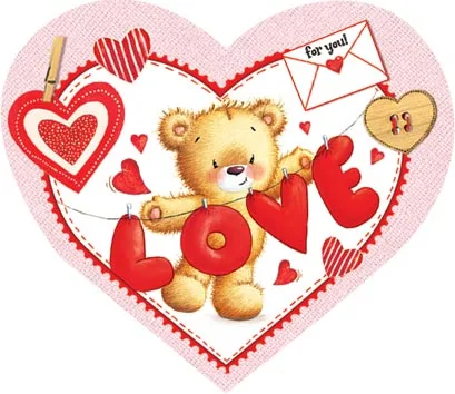 Валентинка Открытка LOVE 124х68 мм (20 шт)