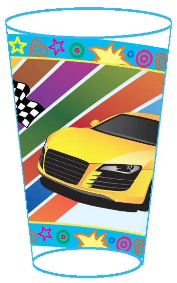 Стаканы "Веселуха" ТАЧКИ (уп. 6 шт.)