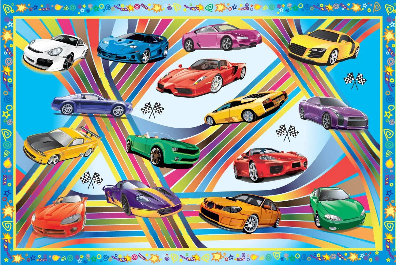 Скатерть "Веселуха"  ТАЧКИ (уп. 1 шт.)