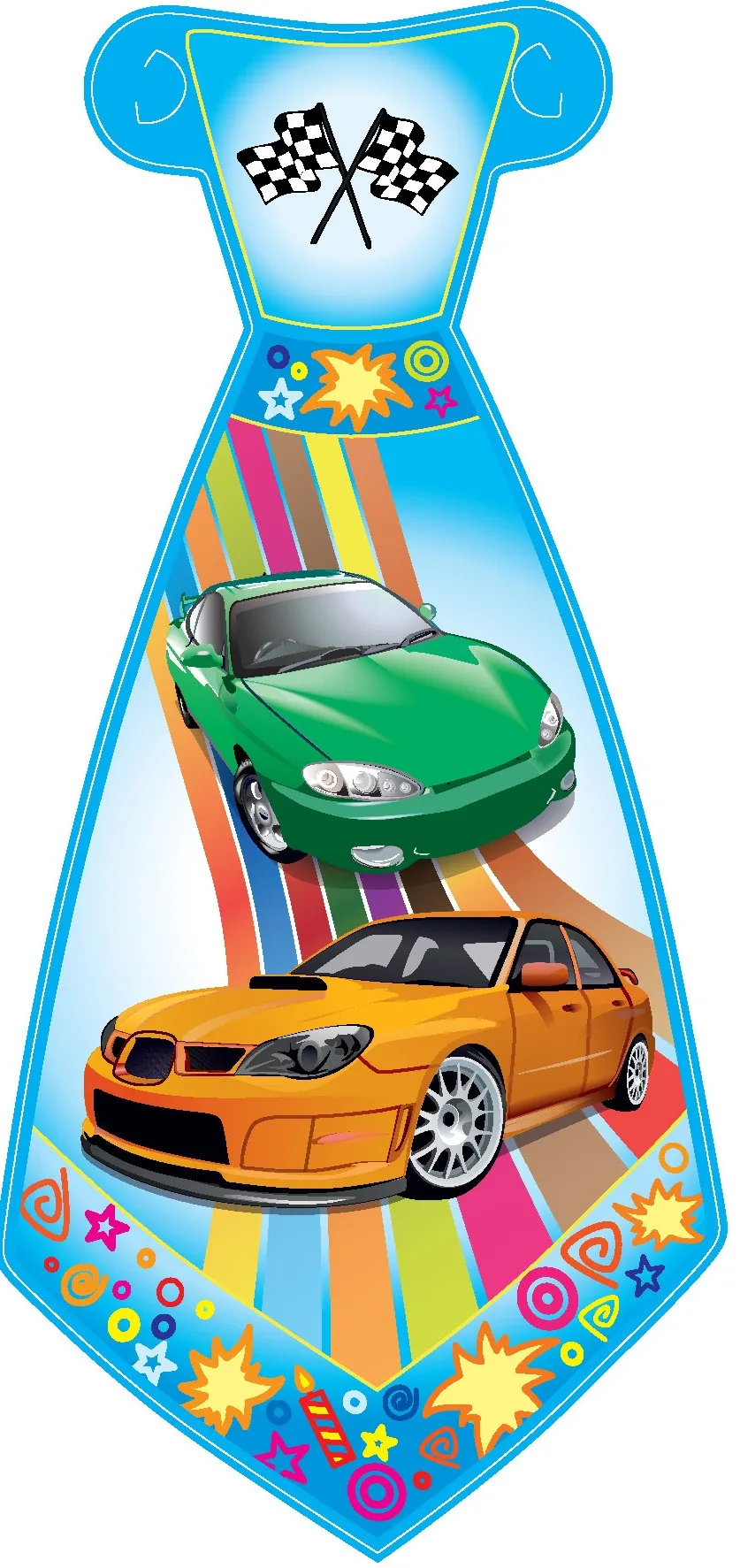 Галстук "Веселуха" ТАЧКИ (уп. 6 шт.)