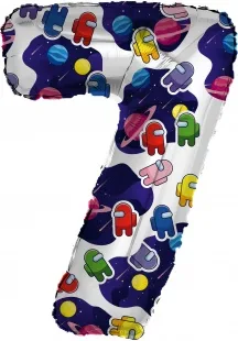 F 32"/81см Цифра, 7 Космонавтики, 1 шт. в упак.  (Китай)