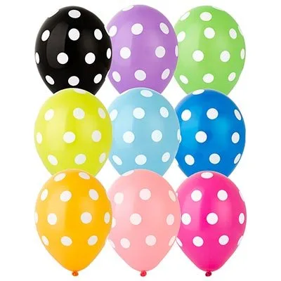 В 12"/30 см Горошек, 50 шт.(Бельгия)