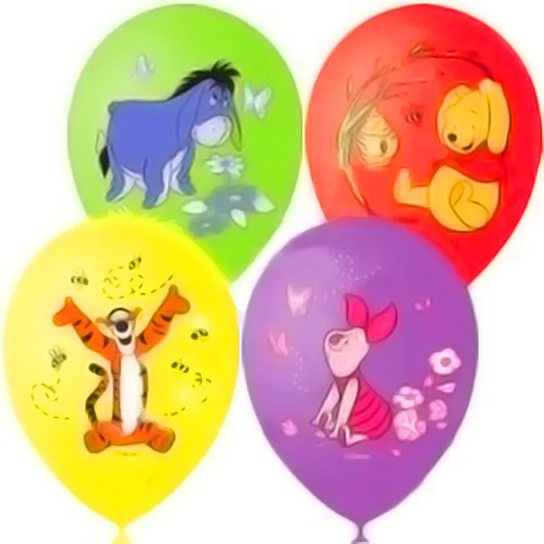 М 12"/30см. Пастель+Декоратор (шелк) 1 ст. Винни Пух / уп. 25 шт.