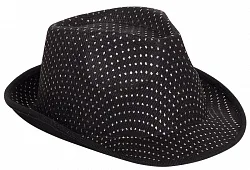 Шляпа черная с серебром