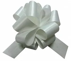 Бант Шар Белый 8 см. / 50 шт.